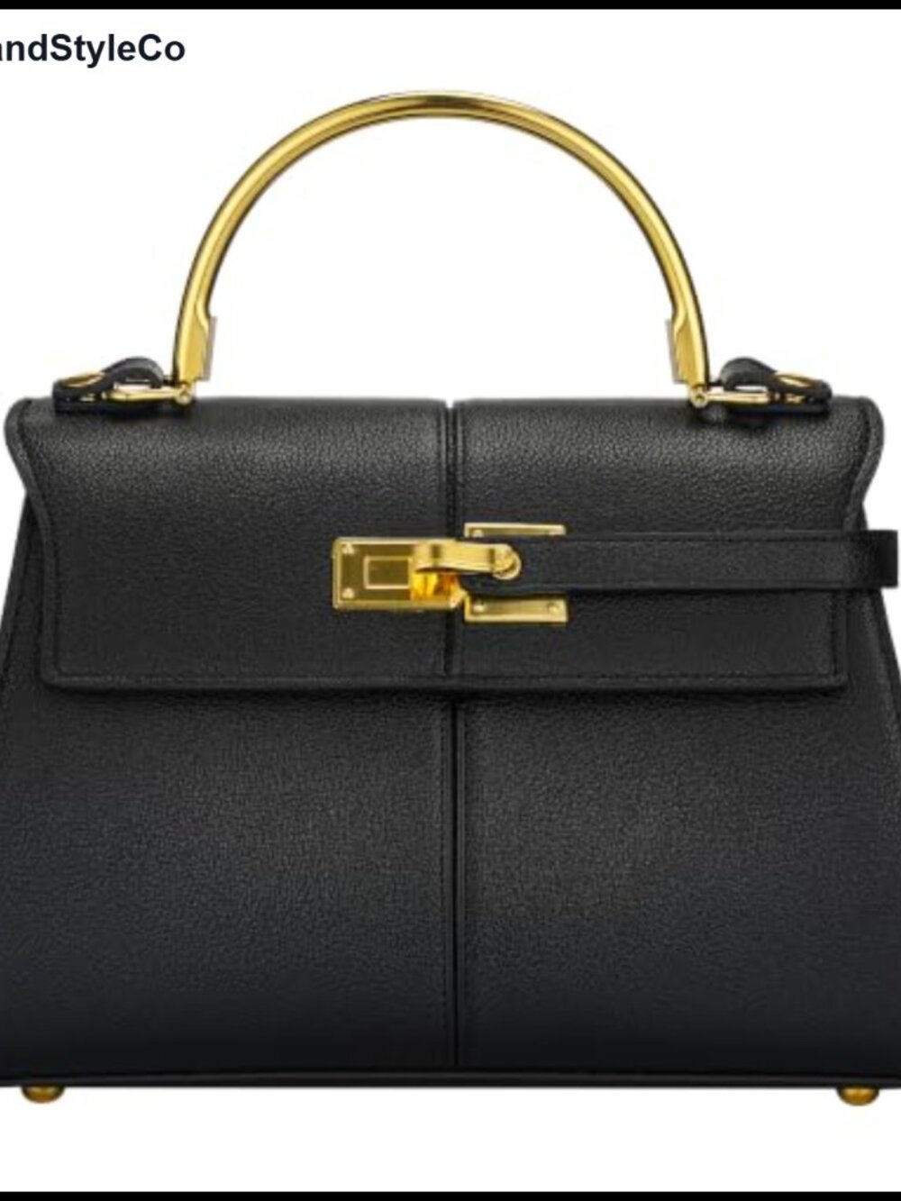 Vegan Leather Top Handle Satchel Detachable Handle Crossbody Bag